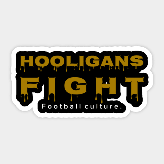 Hooligans fight design Sticker by Afastore